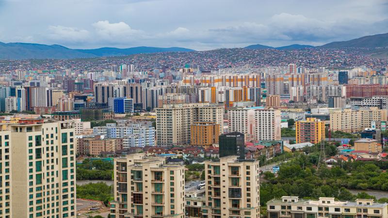 Panoramic view of Ulaanbaatar city, Mongolia, from Zaisan Memorial.