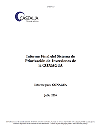 Informe Final del Sistema de Priorización de Inversiones de la CONAGUA
