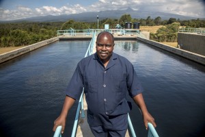 Engineer J. M Maina, Director of Water Services for the Laikipia County Government, at the Nanyuki Water Treatment Plant in Laikipia District.