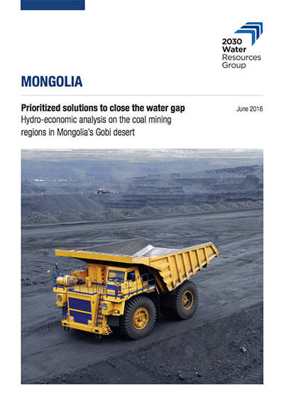 Mongolia: Prioritized solutions to close the water gap: Hydro-economic analysis on the coal mining regions in Mongolia’s Gobi desert